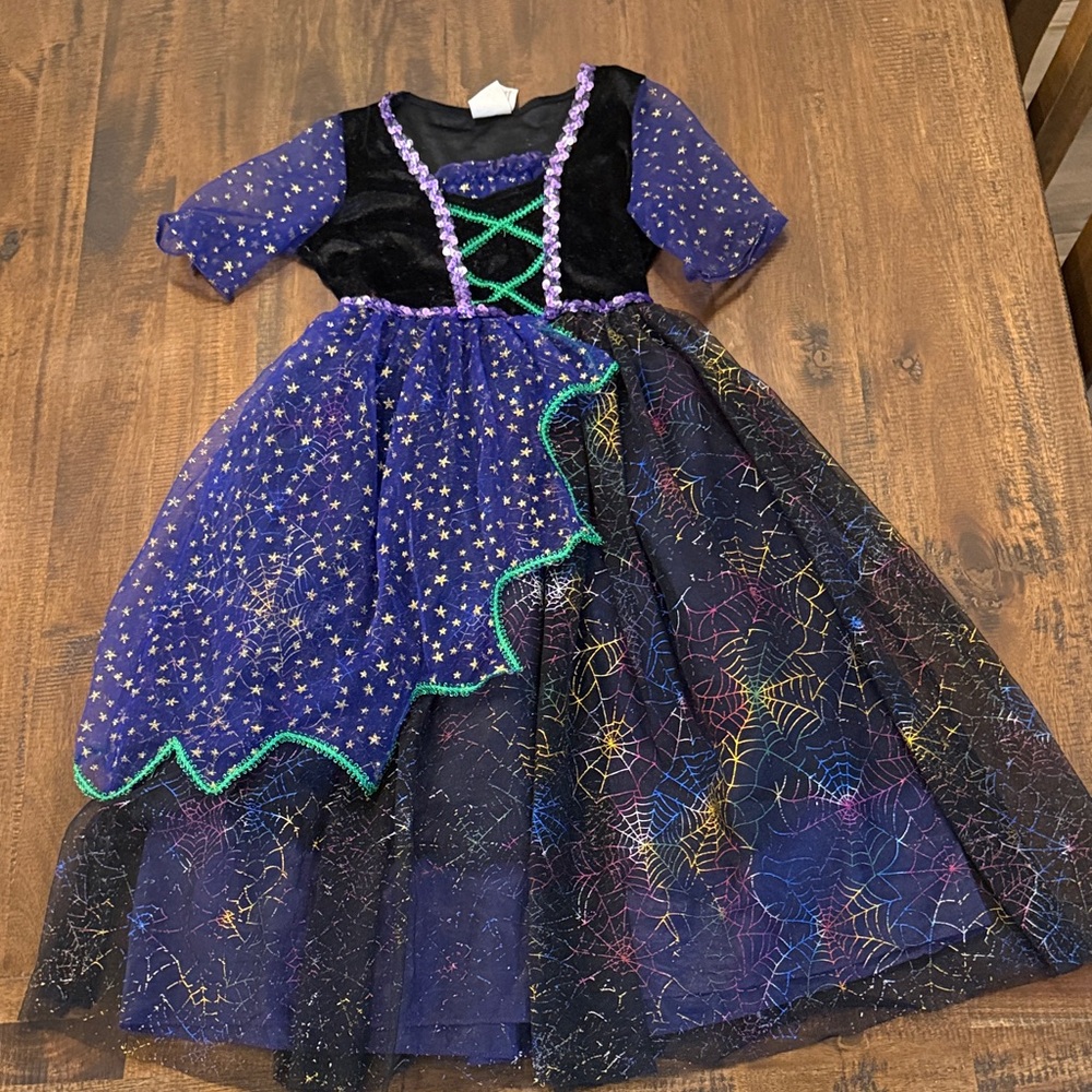 Target Purple and Black Starry Kids Witch Costume Dress
